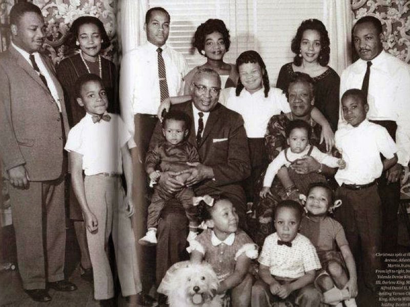 2. Alberta Williams King was born in 1904 in Atlanta. Before she married Martin Luther King Sr., she was a teacher. Like many women at that time, she left her job after getting married. The Kings had three children: Christine, Martin Luther Jr, and Alfred Daniel.
