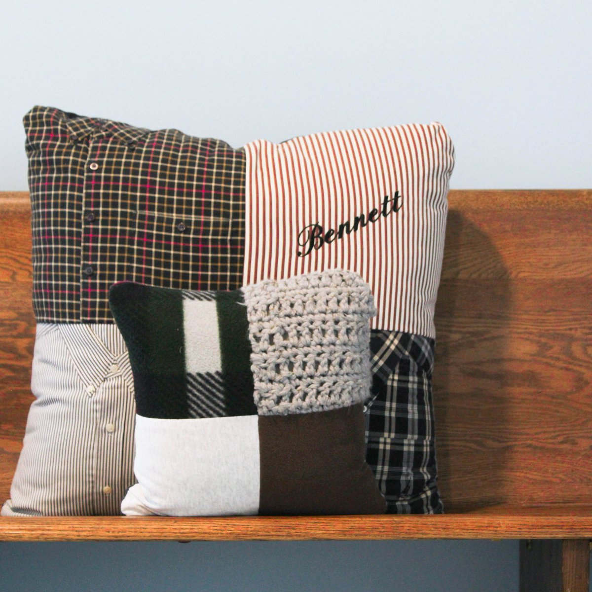 CampusQuilt's tweet photo. Did you know we also create pillows? This is another creative way to display the items that hold a special place in your heart! 

#campusquilt #campusquiltcompany #home #customgift #custompillow #customtshirtquilt https://t.co/AwT8tw2VzM
