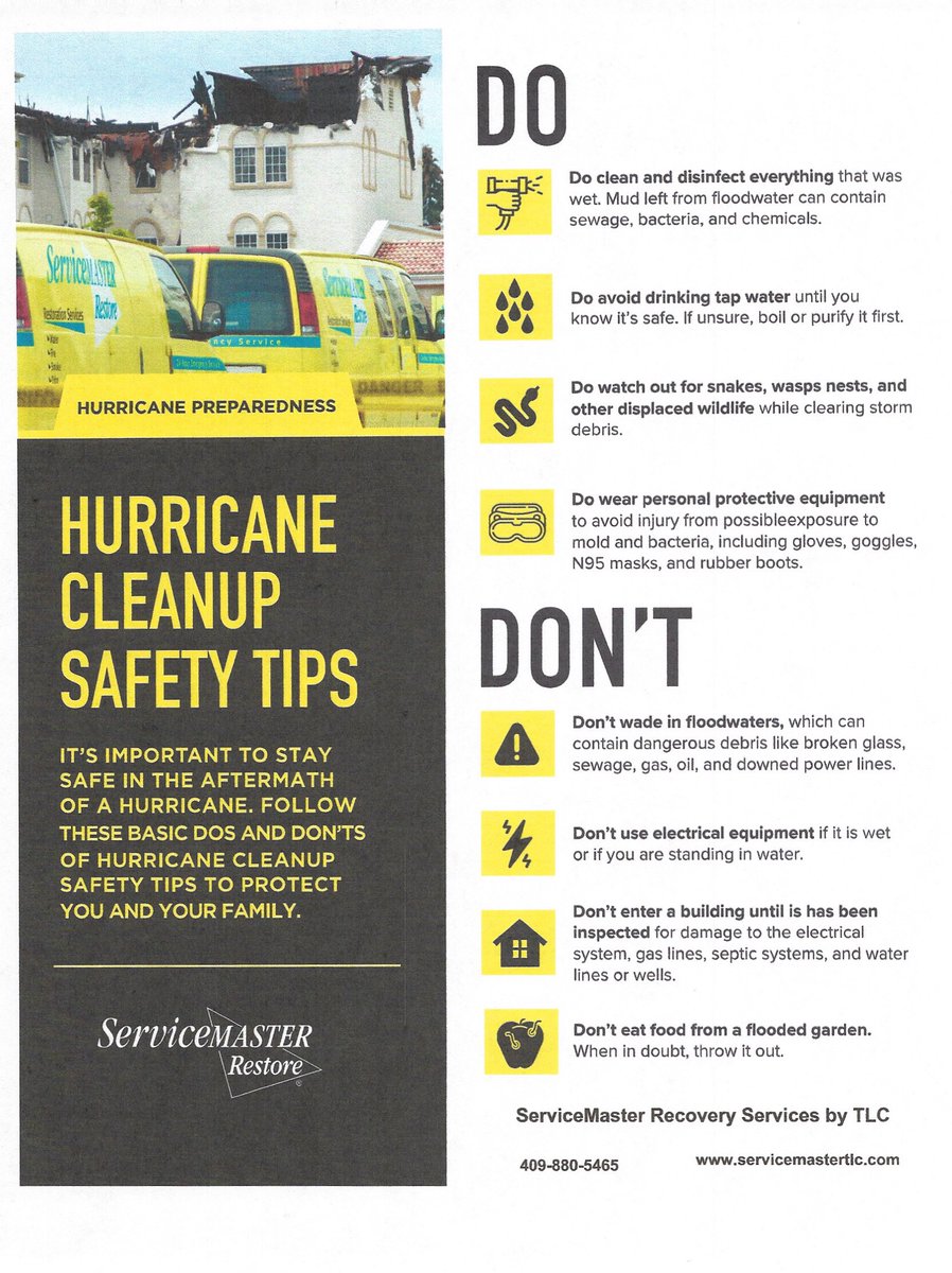 Check out this super helpful #TipTuesday from our friends at ServiceMaster!! Keep these tips in mind for hurricane season!