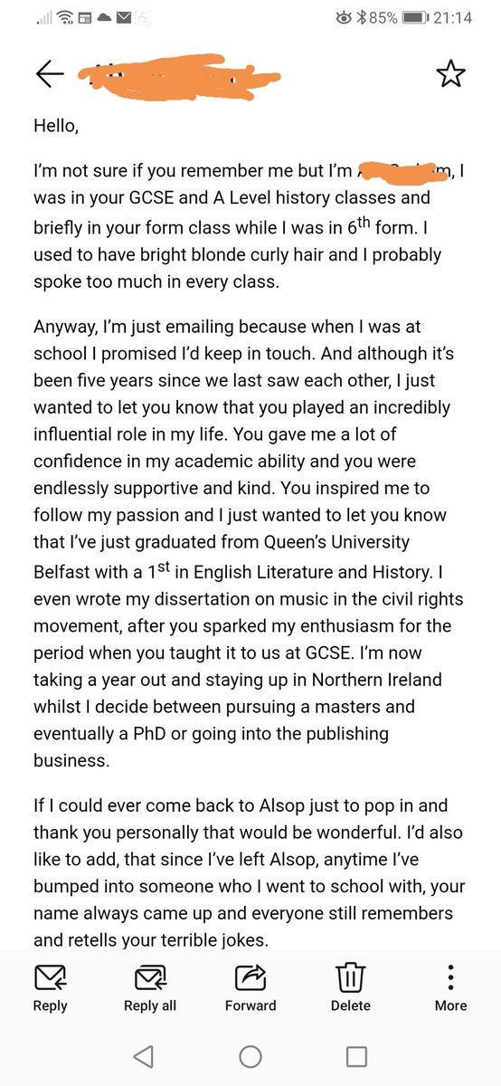 history_CMc's tweet photo. Don't normally post these things but to all the teachers out there 'sloggin your guts out' do remember. You do make a difference. Ignore the bad press. Proud teacher tonight https://t.co/rS4YT1S3so