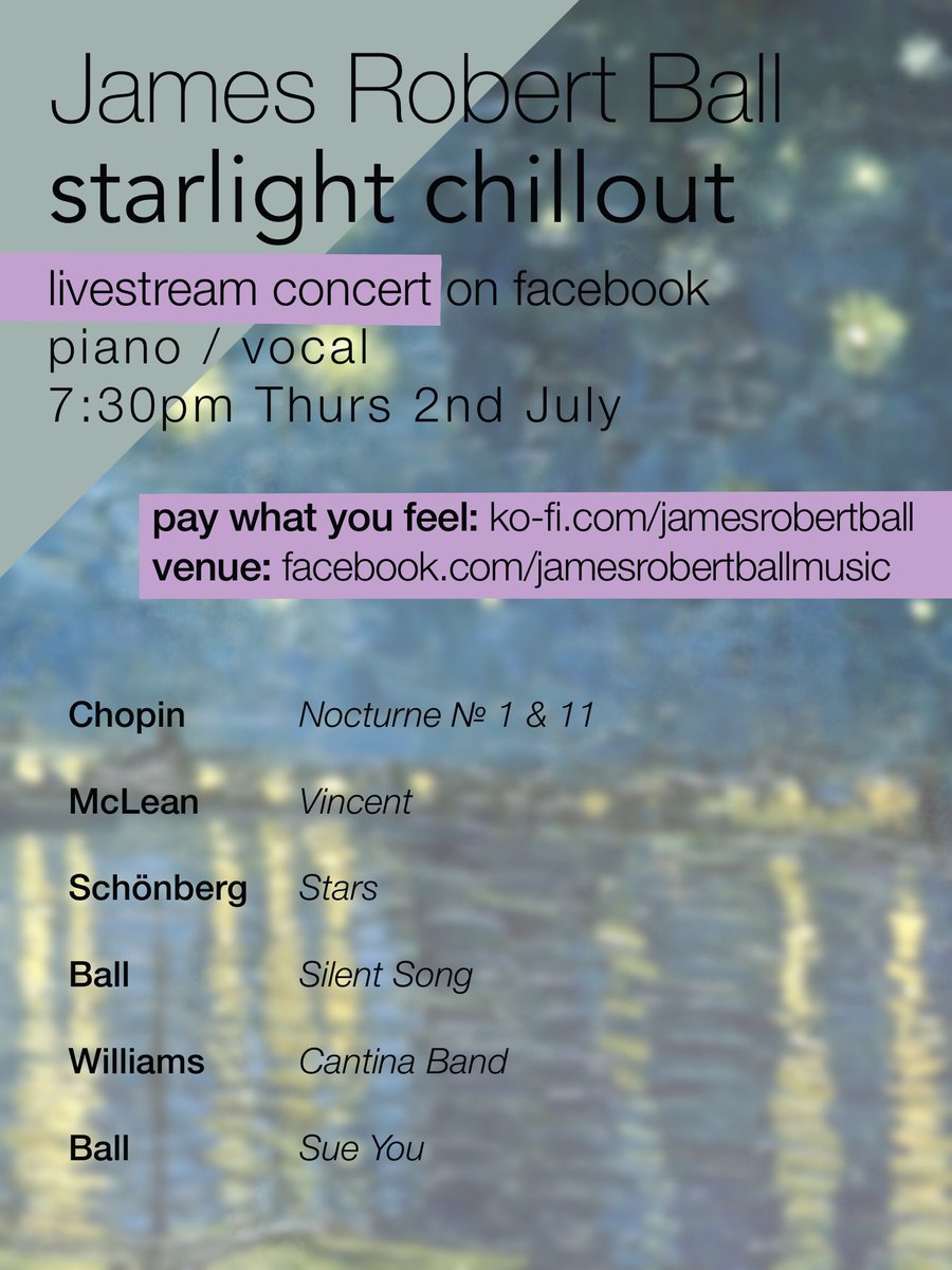 jr_ball's tweet photo. Here’s the set list for this week’s concert if you fancy 💫 

https://t.co/Vyxj9jbdAX https://t.co/j8sr7LX2rn