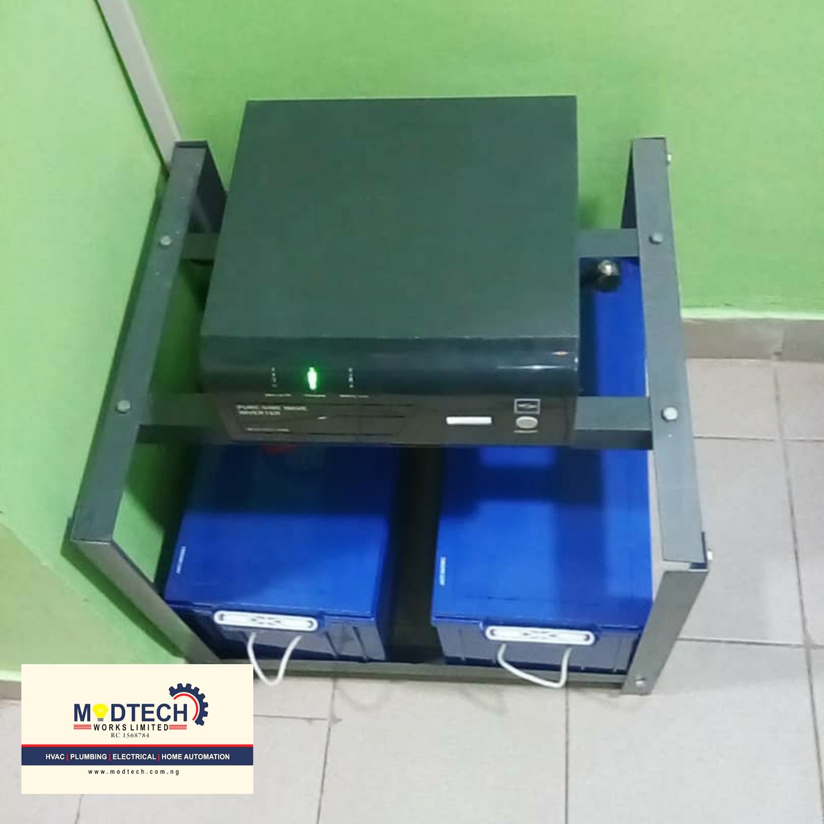 modtech_l's tweet photo. 1.5kVA inverter system with 2nos 200AH dry cell batteries.
#MODTECH #renewableenergy #inverterinstallerlagos #solarpanels #inverter https://t.co/QhIqoBHY7G