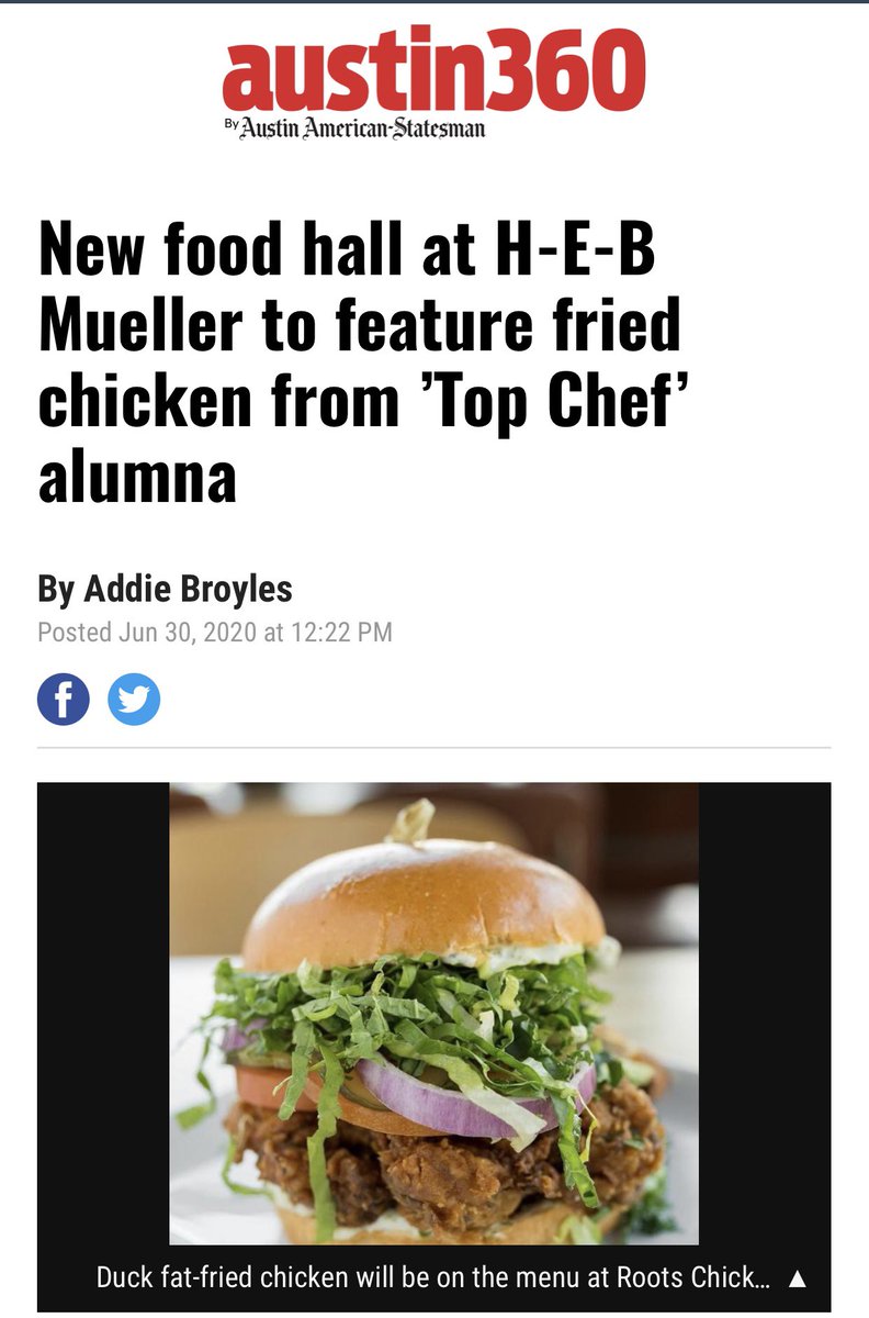 I am opening a @rootschickenshak in Austin next month!! Not only am I excited to be opening but pumped for the partnership with HEB!! We have been working on this project for a year and it’s now finally happening 🥳🥳.
