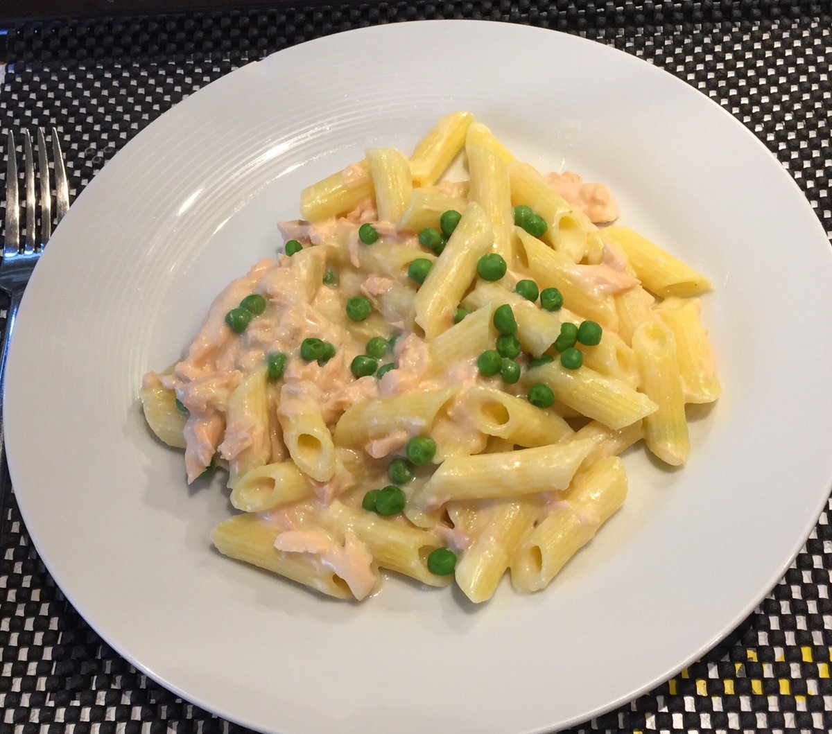 LACARGILL2's tweet photo. @captainmaxi #13MBBvirtualcamp #BoysBrigade Euan’s signature dish of salmon pasta with a cheese sauce https://t.co/zukMF8Oelj