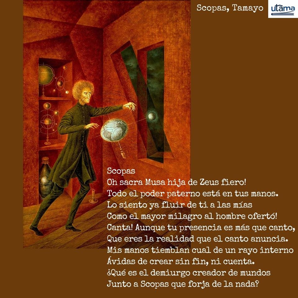 ComunidadUtama's tweet photo. TERMINEMOS de leer #Scopas de #FranzTamayo. Ya está la Musa en el jardín, canta y exulta al escultor, mientras Doris y Aglaé lo pierden #Libertad #LiteraturaBoliviana #TragediaLirica #Utama #TiempodeCuarentena #RemediosVaro https://t.co/wiL2j4nLgj