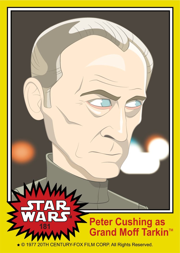 McGintyStudios's tweet photo. Last ReJUNE-ivation for me. Big thanks to @GMunny for the idea.
#rejuneivation #anewhope #grandmofftarkin #tarkin #starwars #starwarsportrait #starwarscards #collectorscards #tradingcards #petercushing #portraits #caricature https://t.co/X28HqgTAgN