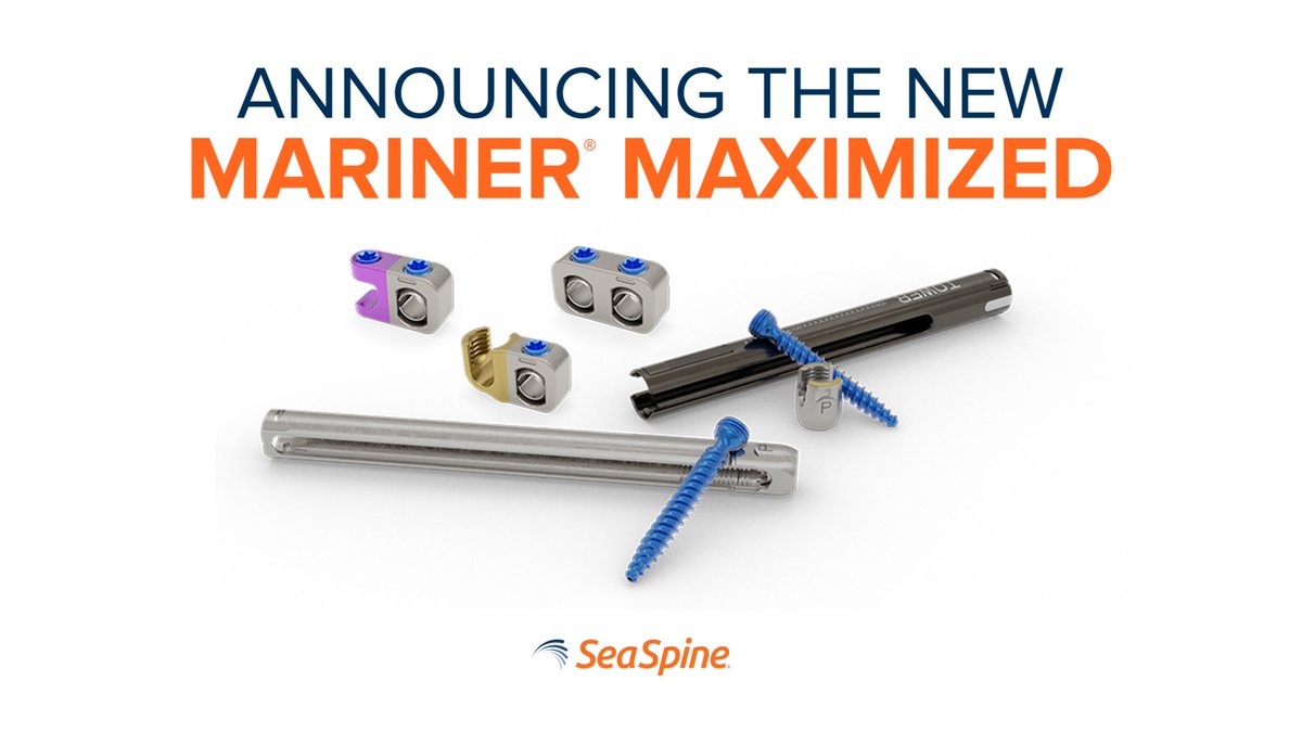 seaspine's tweet photo. SeaSpine®Announces Full Commercial Launch of Mariner® MIS and Mariner Outrigger™ Spinal Fixation Systems:
https://t.co/pN4dqU4t5m https://t.co/CCurOEPA5P