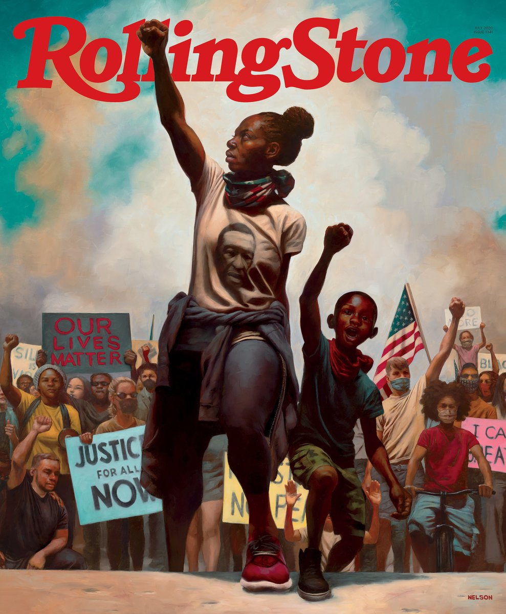 So, today we received someone else's Rolling Stone magazine. (Same street number, but a different street four miles away -- think Spring Lake vs. Summer Lake.) It's the one with this amazing cover by Kadir Nelson:
