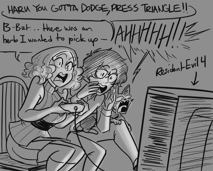 Old doodle that still makes me smile. Haru LP ft. Resident Evil 4-- 