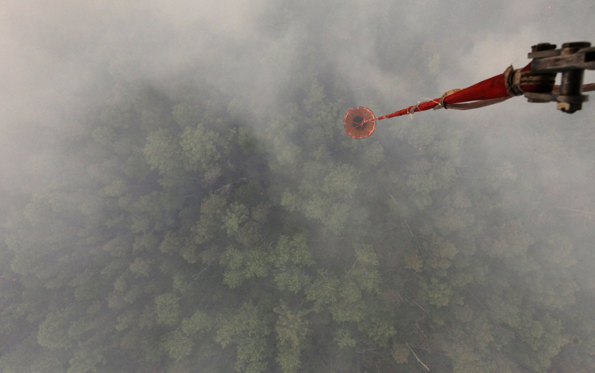 ajplus's tweet photo. Russia has confirmed that a town in Siberia registered its hottest temperature on record last week — 100.4°F.

Temperatures in Siberia are up 14°F this year compared to the average, with fires raging across 2.8M acres. Climate scientists warn "alarm bells should be ringing." https://t.co/wrqNav8pD5