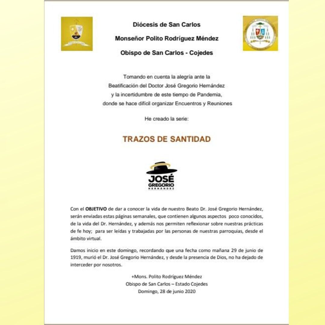 CEVmedios's tweet photo. #Diocesanas Diócesis de San Carlos estrenará serie " Trazos de Santidad" para dar a conocer al Venerable José Gregorio Hernández
https://t.co/mkOVc7jeqg https://t.co/hRRrECsk38