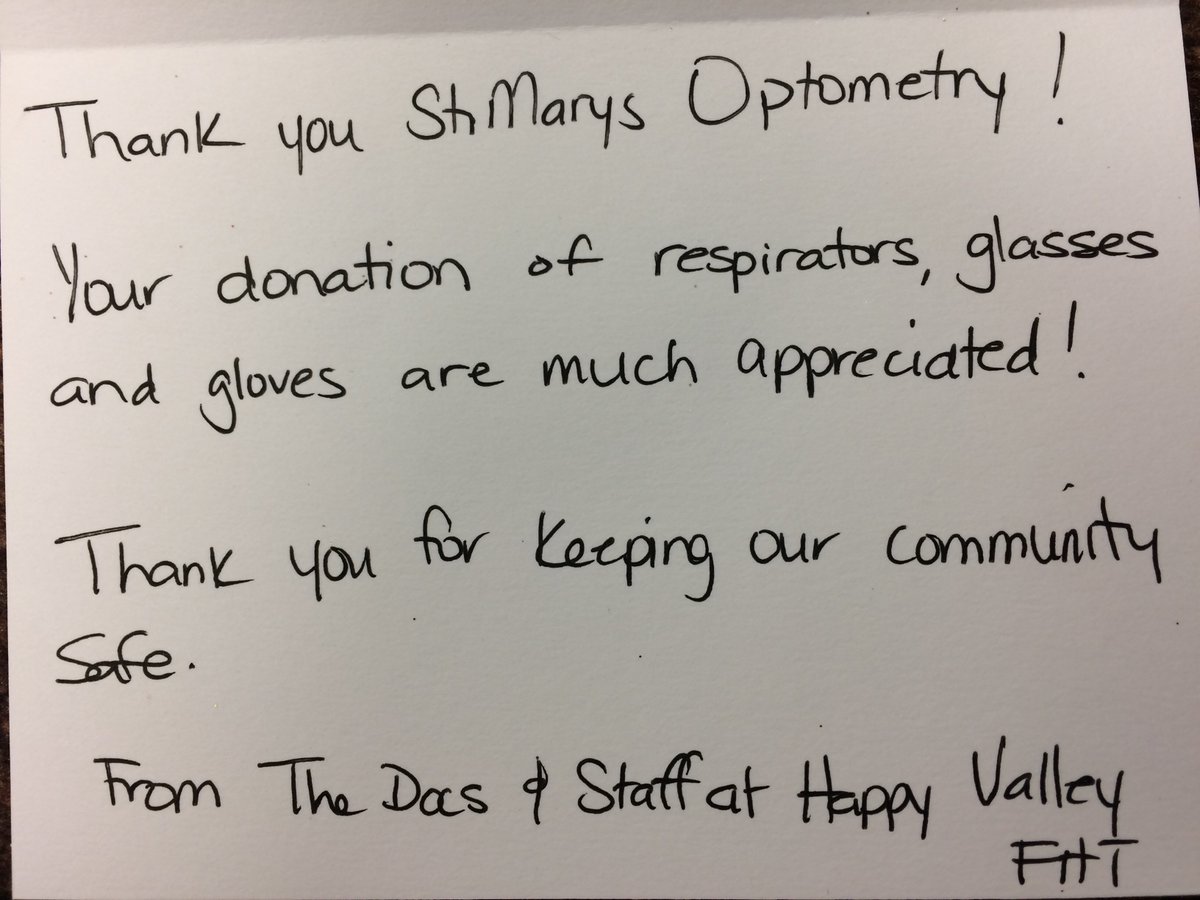 StMarysOptom's tweet photo. We received a smile today with this kind Thank You card. https://t.co/2XvR4wA6O8
