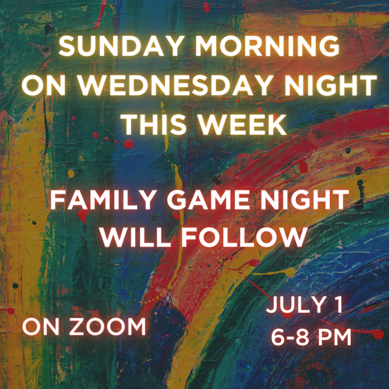 Join us as we have our Sunday morning Small Groups on Wednesday ahead of the Holiday Weekend.