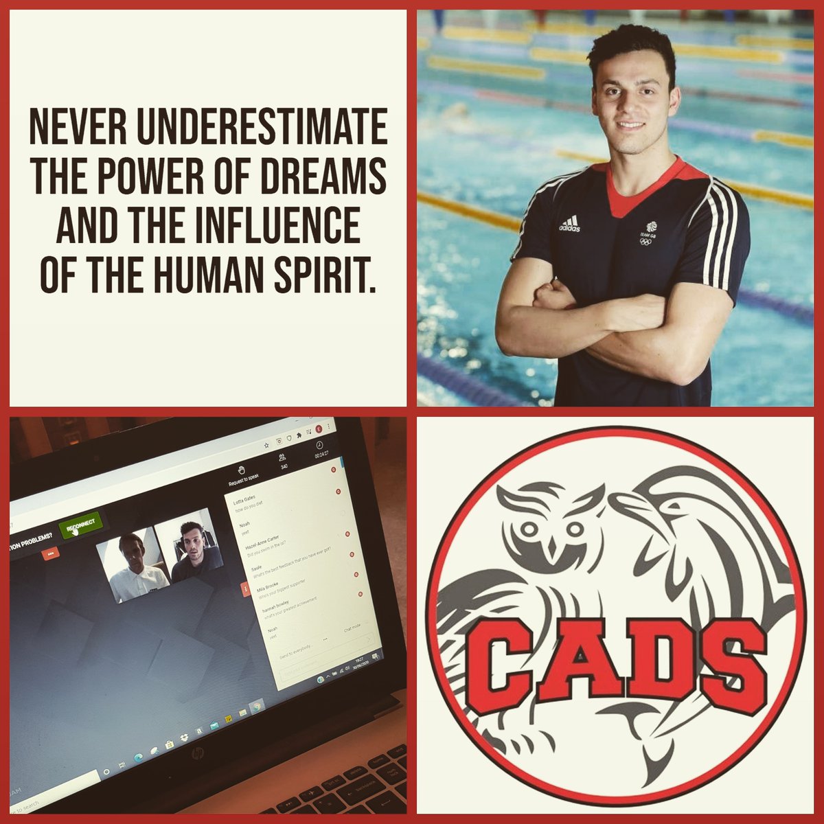 SwimCads's tweet photo. Team CADS were lucky to join 300 other Finis Swimmers and have an hour long Q&amp;A with James Guy :
What a way to end a Tuesday Evening ❤🏊‍♀️❤ #jamesguy #teamfinis #teamsupport #cads https://t.co/eIlN8jL8rJ