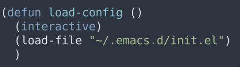 It took me an embarrassingly long amount of time to figure out how to turn one or more function calls into a command that can be mapped by general. You define a function like so (has to be interactive) and then it can be referenced as 'load-config