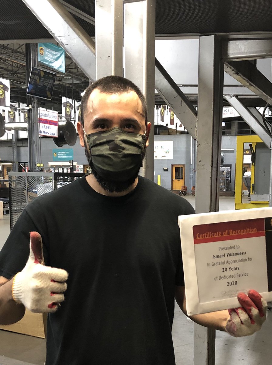 Ismael Villanueva with 20 years of Service!!! Thank you from all of us for your dedication and hard work!!!! Congratulations on your milestone!! #ProudUPSer @ChesapeakUPSers @nick_iannacone2