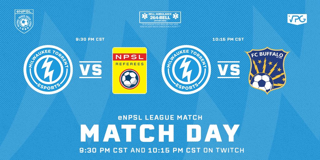 EsportsTorrent's tweet photo. ⚽️MATCH DAY🎮

The @MKETORRENT Esports squad gears up for another set of #eNPSL matches. Tune in live on Twitch to see the action! https://t.co/1xC6Mv0793