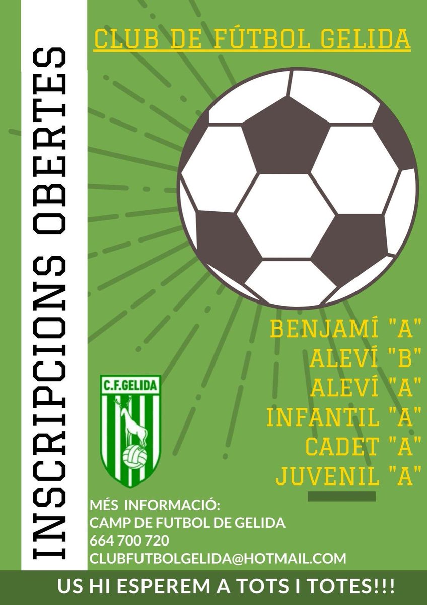 INSCRIPCIONS OBERTES ❗️❗️❗️