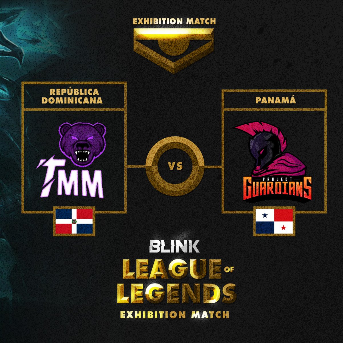 BlinkEsportsRD's tweet photo. Representando al #TeamPanama 🇵🇦 tendremos a @Proguardiansgg y a @royalflushbytmm para el #TeamRD 🇩🇴
No te pierdas este #ExhibitionBattle de #LoL jueves 2 de julio a partir de las 8:00 pm EST y 7:00 pm (hora Panamá)
Sintoniza a través de 👾 https://t.co/SsFGQ71TEj
#Blink https://t.co/PRGk8RTyFw
