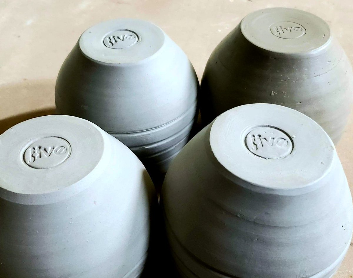 jivepottery's tweet photo. Happy with the stamped pot bottoms. 🙃

#instapots #potsofinstagram #ceramics #wip #workinprogress https://t.co/bKev84N1O1