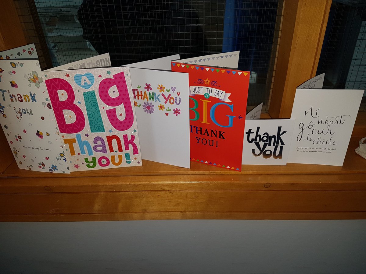 LaraBourton's tweet photo. @DonnellyStephen Please Remember Rehabilitation ...just some of the thank yous from patients who were delighted with their rehabilitation and recovery in OLH Navan @fionak132 @CiaraRowe14 @norah_carney #RighttoRehab #RTEInvestigates @WeHSCPs @_ISCP_ @IEHospitalGroup https://t.co/FsyqNMEmil