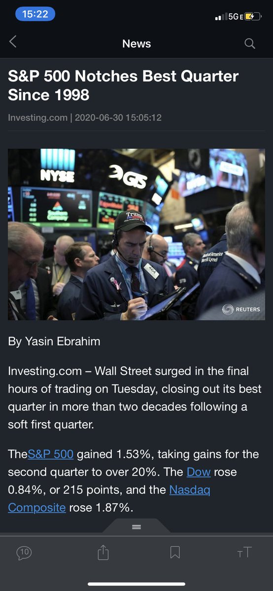 G_STOUT3's tweet photo. Imagine thinking the middle of a global pandemic would be a good time to short the stock market.  I’ll never doubt DDTG again. @stoolpresidente  #stocksgoup https://t.co/BY9B6lyJuF