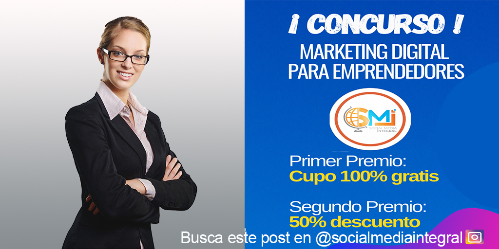 Participa y gana visitando nuestra cuenta instagram @socialmediaintegral ubica la imagen del concurso y sigue las instrucciones

#socialmediaintegral #emprendedores #emprender #marketingdigital #guacara #valencia #carabobo #venezuela #bogota