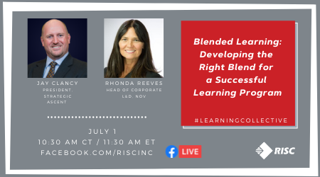 RISC_Inc's tweet photo. TOMORROW on #LearningCollective, tune in for a discussion with @RhondaReevesMEd and @JayClancy on #blendedlearning! How is a blended approach different from a traditional approach to learning? How do technologies help or hinder? We'll discuss this and more!
#talentdevelopment https://t.co/Z2brhl7zpv