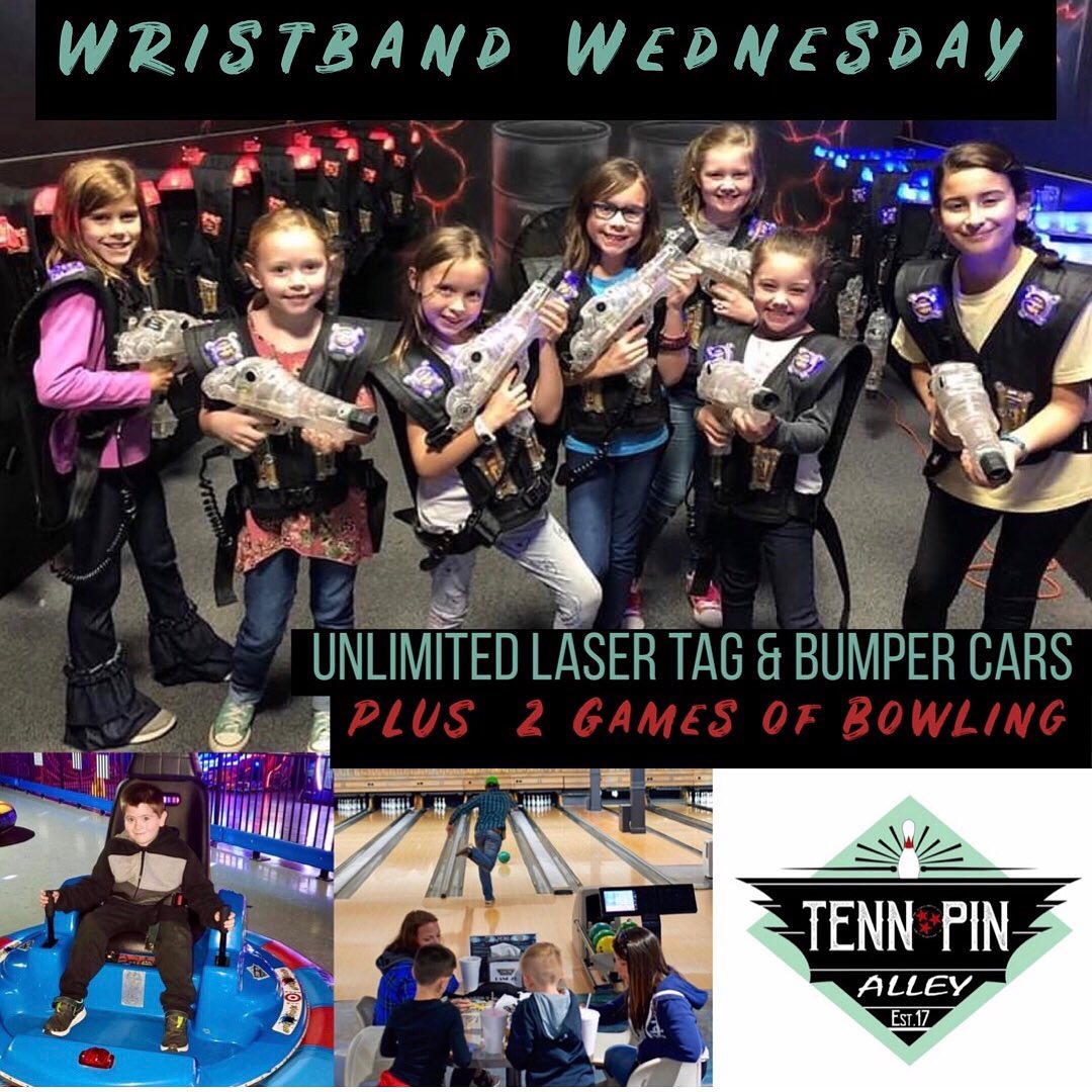 tennpinalley's tweet photo. TOMORROW!!! 2 Games of Bowling and UNLIMITED Laser Tag and Bumper Cars for one low price of $15 per person. All day Wednesday from 10am to 10pm!
#experiencemaury #columbiatn #springhilltn #tennpinalley https://t.co/rpyfp3lHBb