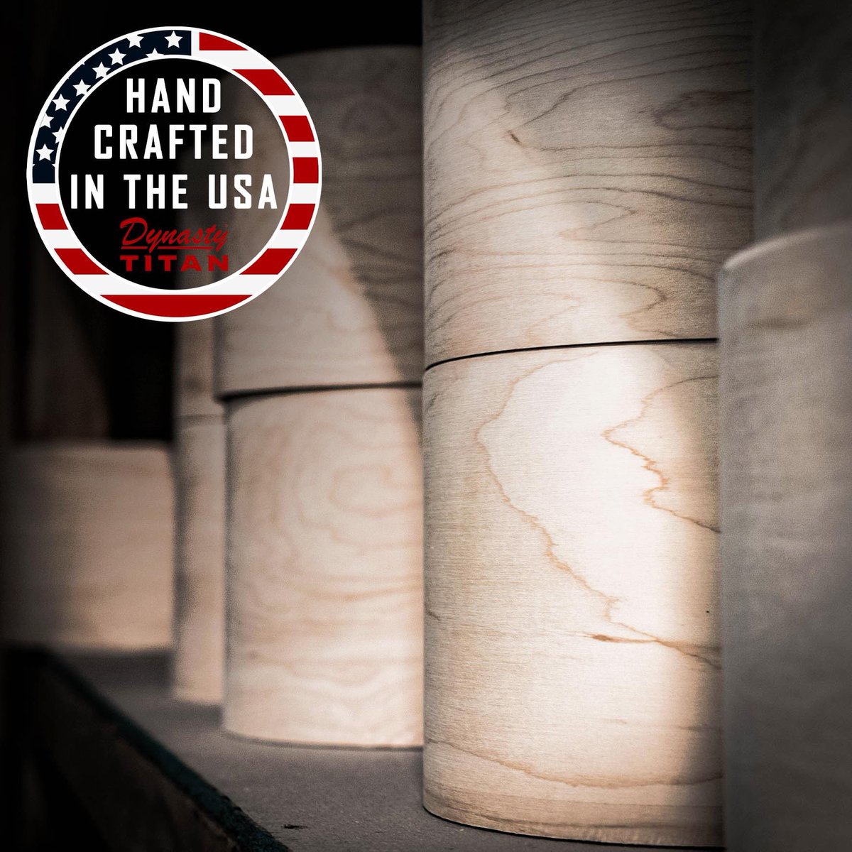 dynastyperc's tweet photo. Handcrafted In The USA: Dynasty drums are all exclusively manufactured with 100% North American Maple Shells. North American Maple continues to lead the marching industry, combining a unique combination of warm sound, articulate feel, and unmatched durability. https://t.co/5QwTRpH7x5