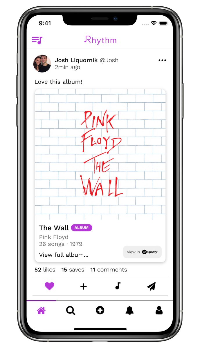 AppRhythm's tweet photo. New update + Rhythm is now available in every country!

- redesigned news feed
- post full albums
- post playlists

Download Rhythm now! https://t.co/tQu04TsLSv