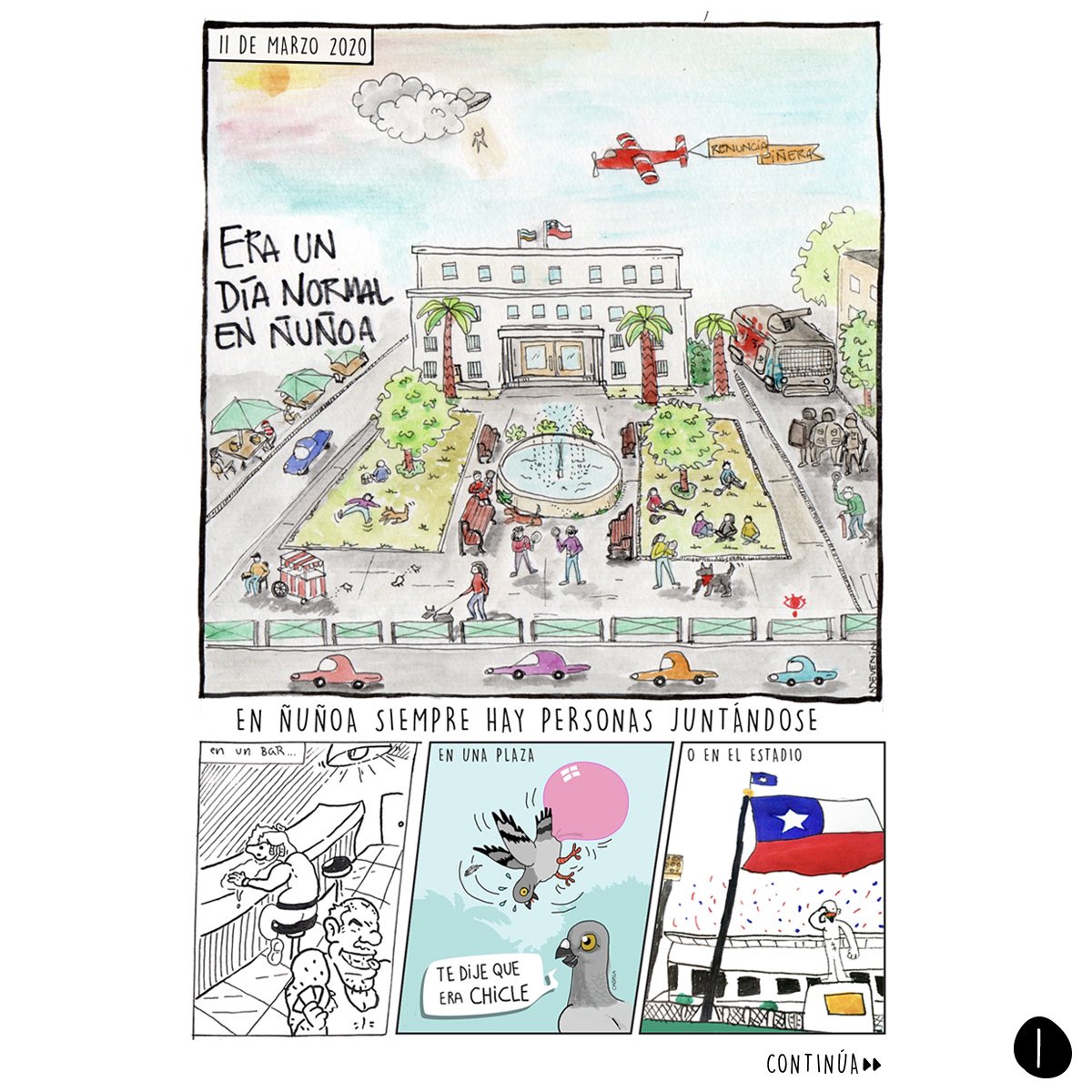 PatrimonioNunoa's tweet photo. Queremos mostrar el trabajo realizado por los participantes del “Taller de Cómic y Humor Gráfico” que nuestro Departamento de Cultura y Patrimonio ha realizado este año, junto al gran @NinicoComics 

Pronto más talleres y sorpresas.

#quedateencasa #ñuñoa #comic https://t.co/P6KSNwuqwi