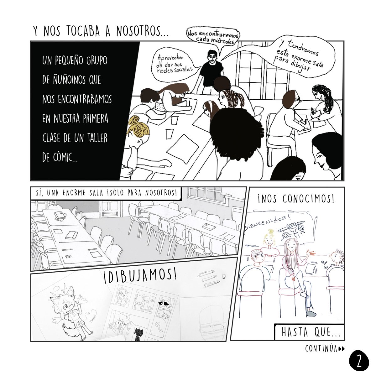 PatrimonioNunoa's tweet photo. Queremos mostrar el trabajo realizado por los participantes del “Taller de Cómic y Humor Gráfico” que nuestro Departamento de Cultura y Patrimonio ha realizado este año, junto al gran @NinicoComics 

Pronto más talleres y sorpresas.

#quedateencasa #ñuñoa #comic https://t.co/P6KSNwuqwi