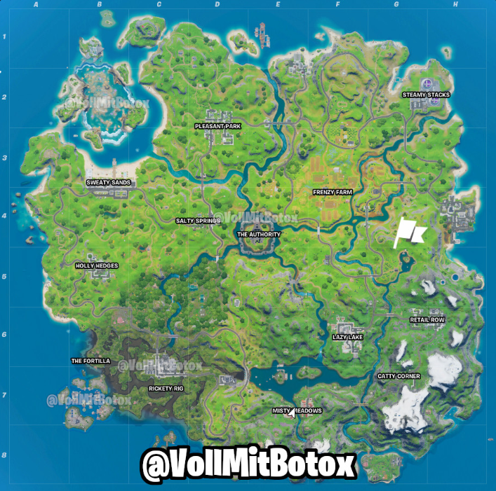 elsenboy1987's tweet photo. So sieht der Finale Stand der Map in Season 3 aus. Oben Links neuer Ort und diverse andere Orte werden sich auch ändern. Wir dürfen gespannt sein.

Bild: @VollMitBotox https://t.co/FgoscGYJUf