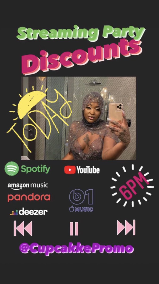 cupcakkepromo's tweet photo. #DiscountsStreamingParty 🗣🗣🗣 https://t.co/G6Os94RmHQ