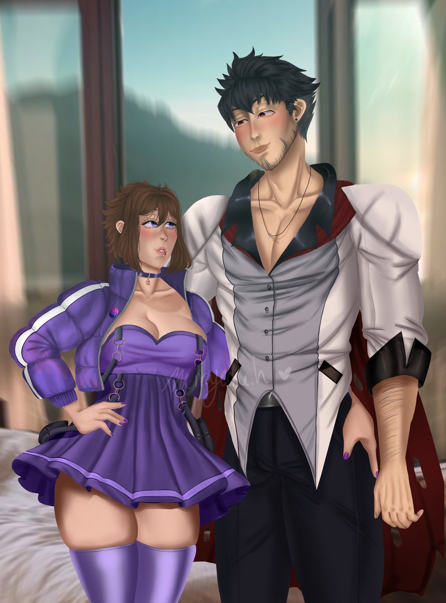 Fioleefans666's tweet photo. Here is my newest art piece ! My oc and #qrowBranwen ! #rwbyfanart #originalcharacter https://t.co/XhJ00Xa4MD