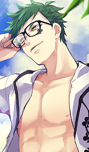 「#1日1クローバーチャレンジ
7月です!海ですよトレイ先輩!
お誘いいただいたの」|黒埼のイラスト