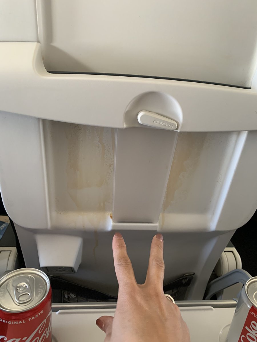 MTealeaf1's tweet photo. @AlaskaAir Thank you for your prompt replies! When I opened my tray table, I found this :( https://t.co/KlfhI2YpkS