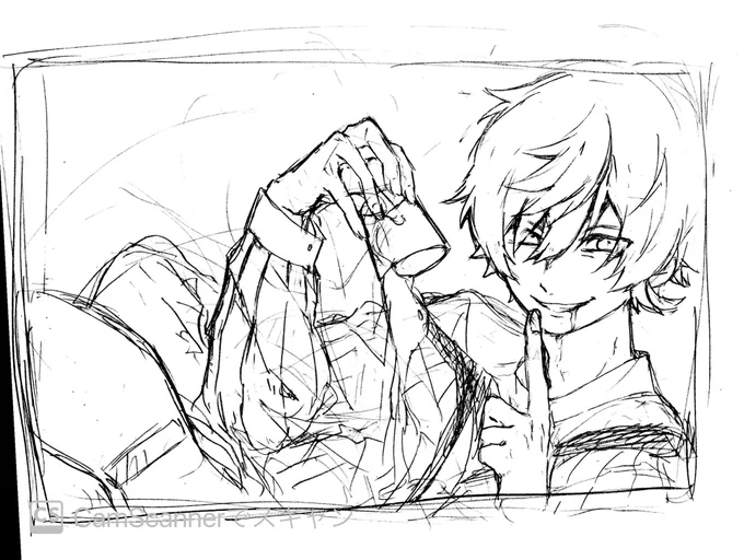 がりがり描きすぎて線画起こすときにひぃひぃ言っていたラフ画 
