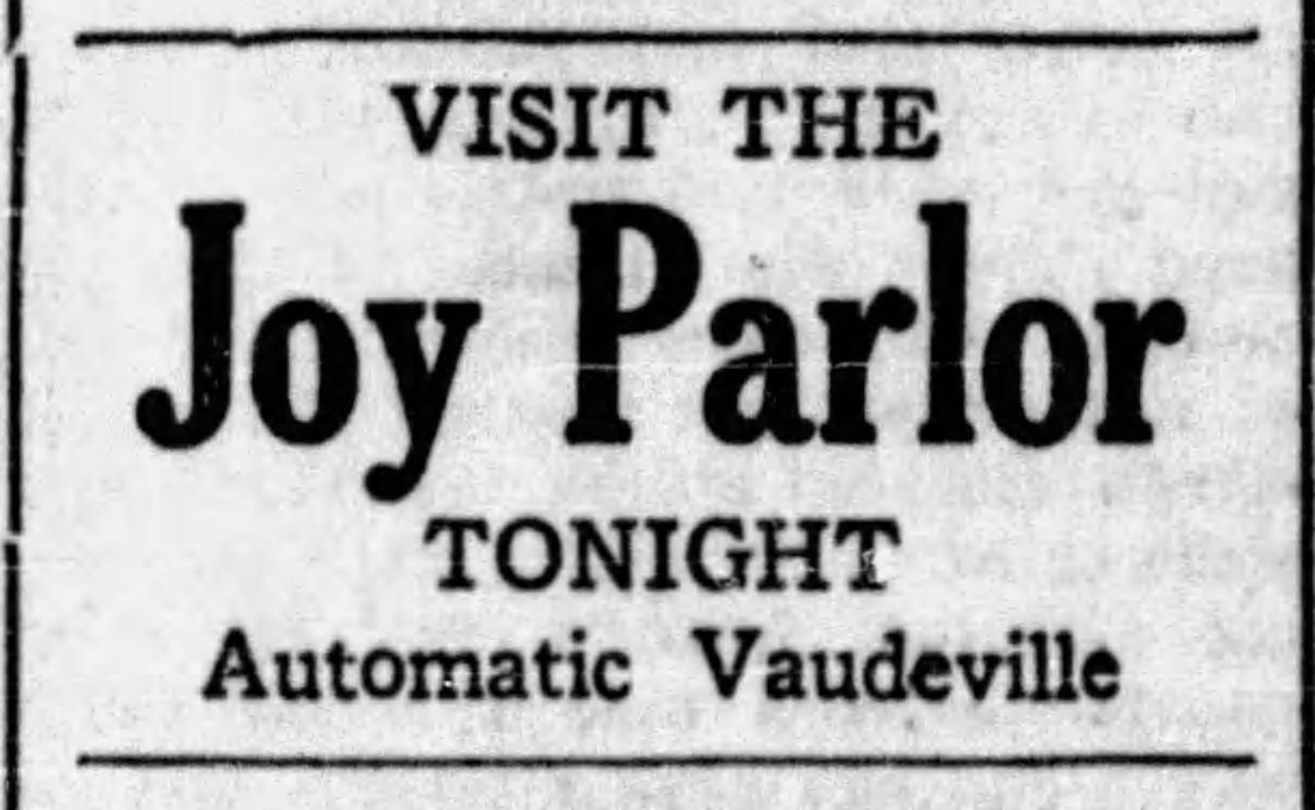 AlanZakrison's tweet photo. In 1913, the Joy Parlor on Centre Street sought female assistance for their penny arcade.
Preferably of the "live" variety. https://t.co/qAioGKyHk3