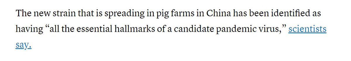 so, this sounds scary, but is literally devoid of real meaning.it might be a candidate? do you know why they study this? they do it to guess which strains to put in the flu vaccines.every year.this same quote is true of 20 or 100 viruses.every year.
