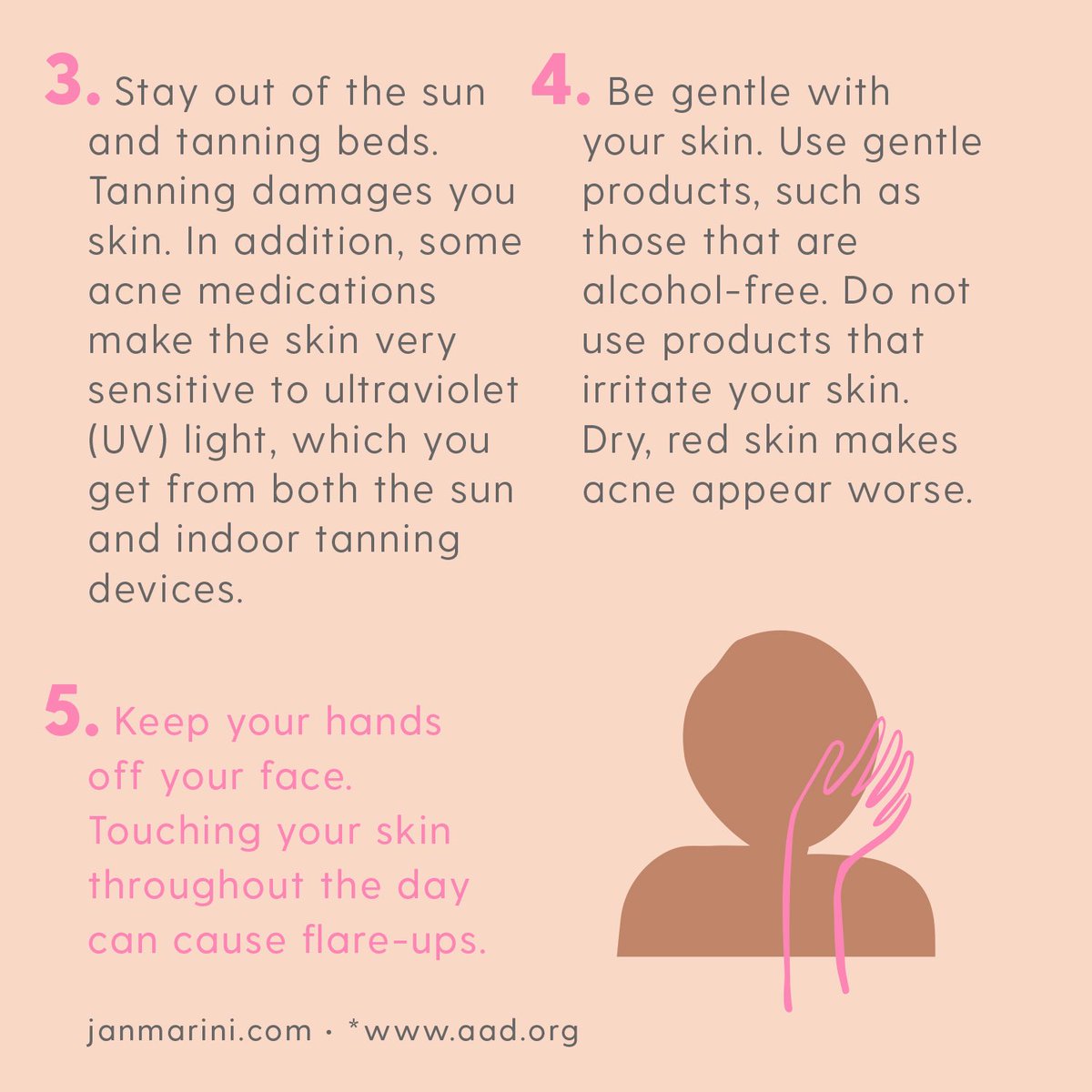 MSkinSolutions's tweet photo. 9 #skincare tips for #acne! #AcneAwarenessMonth @AADskin https://t.co/CSSM9vUmF8