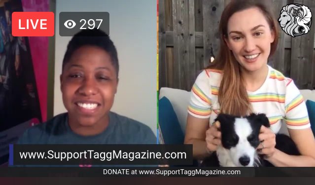 TaggMagazine's tweet photo. Special guest appearance from @KatBarrellโs dog Bernie! ๐ https://t.co/xldojbSqDa