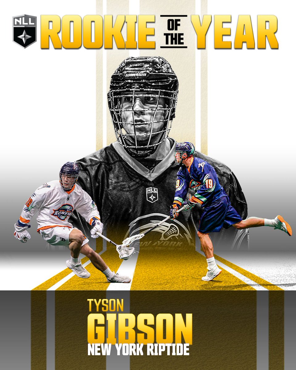 NLL's tweet photo. The future is bright.

Tyson Gibson is your 𝐑𝐨𝐨𝐤𝐢𝐞 𝐨𝐟 𝐭𝐡𝐞 𝐘𝐞𝐚𝐫.

#NLLAwards | @tysongibson19 | @NewYorkRiptide https://t.co/h2ERemD5OM