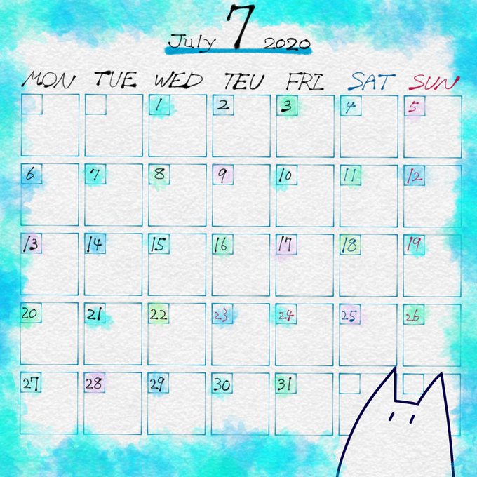 7月カレンダーのtwitterイラスト検索結果 7月カレンダーのtwitterイラスト検索結果