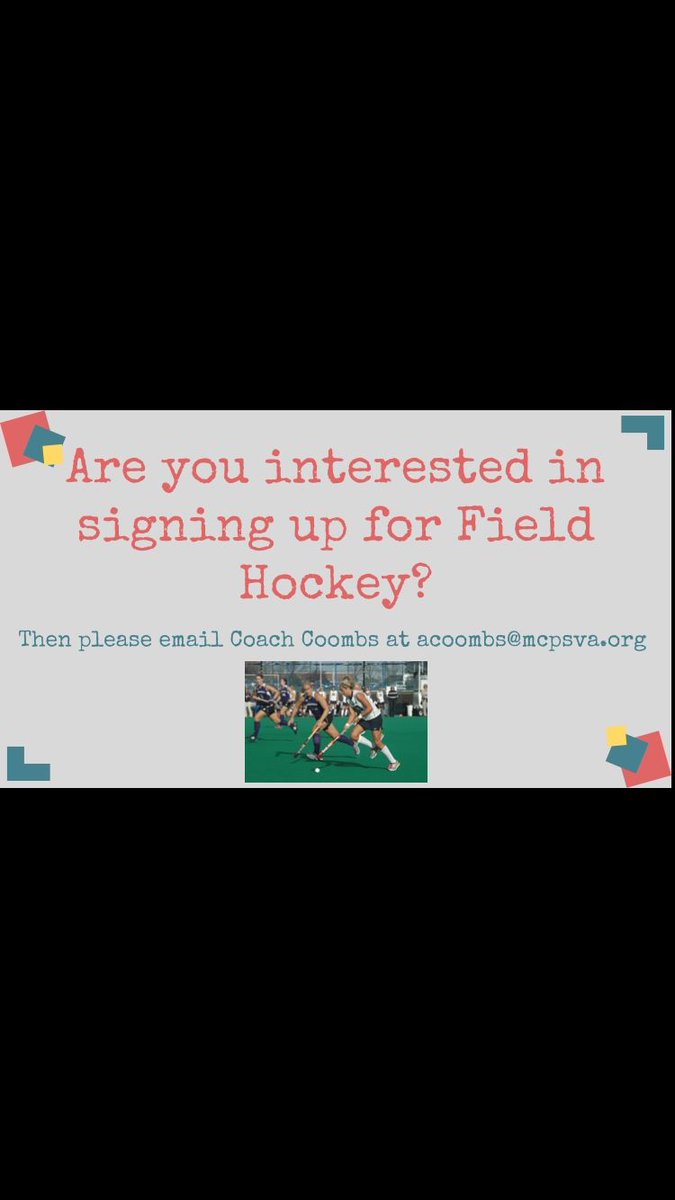 ohsclass2024's tweet photo. Hey! Are you interested in playing Field Hockey in the fall? Contact Coach Coombs for more information. https://t.co/GGU50uZUKV