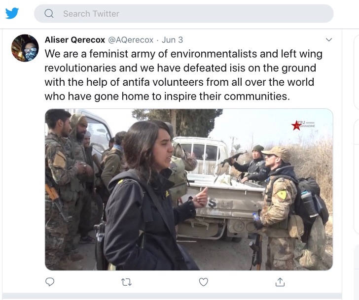 3) it seems Mr Baker’s goals were to “inspire” American “Antifascists” in their cause and goals.Got it? It’s environmental feminist communism. It requires guns.  https://archive.is/fetNq  #CHAZ  #CHOP  #chopshooting