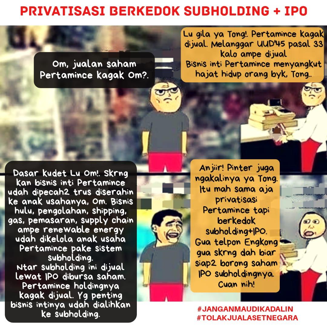 fsppb_pertamina's tweet photo. @SyaikhuMochtar @PUTRAPRIANGAN20 @karyawantree Bukopin salah satu BUMN yg akhirnya jatuh ke swasta (Asing).
Kejadian pd BUKOPIN bisa menimpa PERTAMINA.

#savepertamina
Kita harus
#tolakipopertamina
Kenapa? 
Karena #pertamina adalah milik rakyat indonesia

https://t.co/4Jx3izyfnz

Bantu isi petisi ini : https://t.co/t2FmEjzgi5 https://t.co/3TMf0pohNd