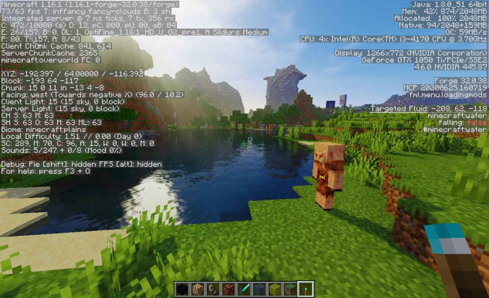 Optifine Here Are Two Pictures Of Shaders Working In 1 16 1 Ofmisc