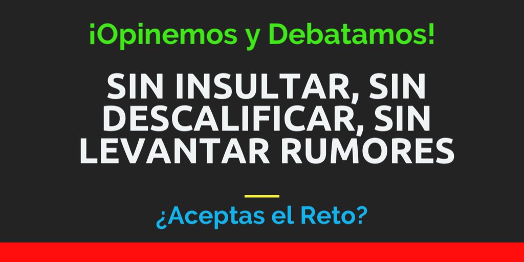 Emerlos's tweet photo. #Tratemos de #Debatir y promover el #DialogoCivilizado https://t.co/9feSEf4iTF
